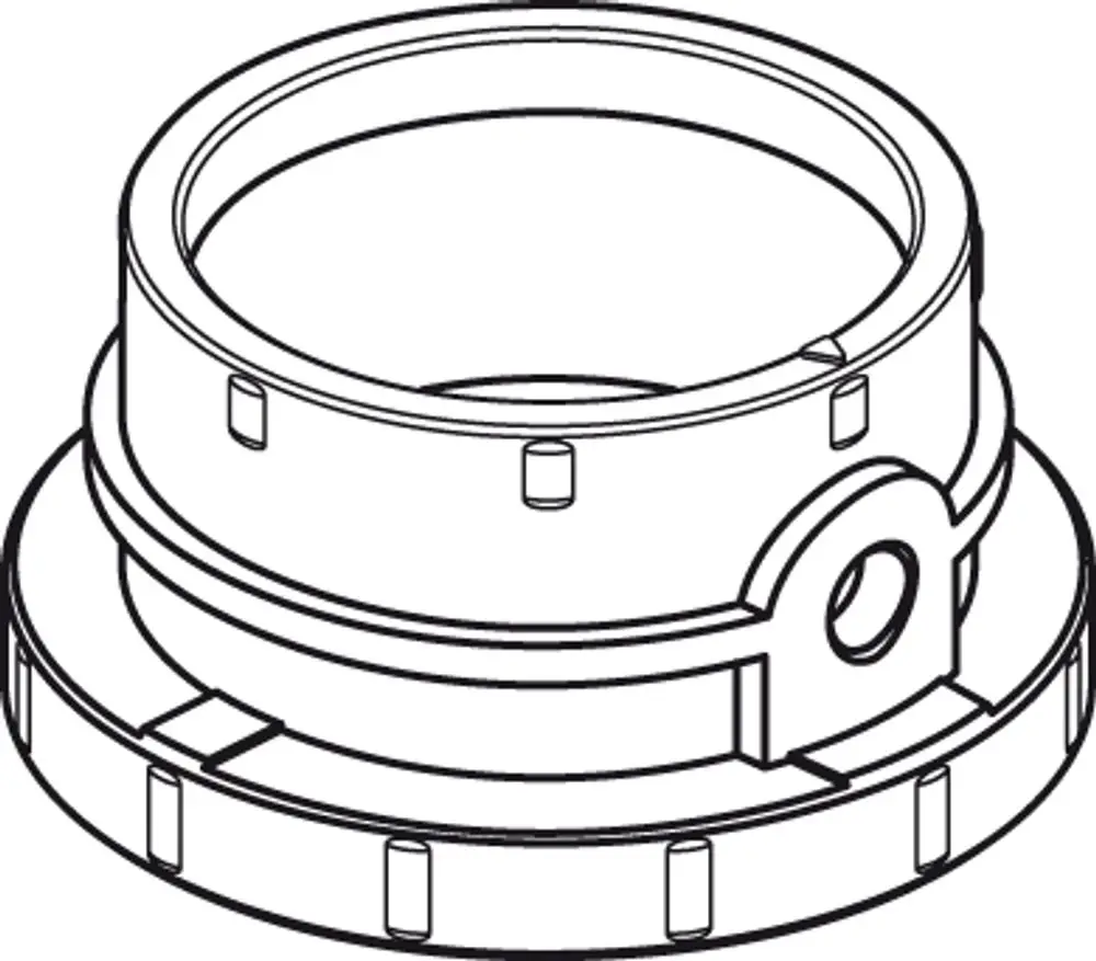 Gleitbuchse von Ideal Standard, rundes Bauteil mit mehreren Einkerbungen und einem seitlichen Befestigungsloch für eine präzise Montage.